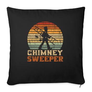 Chimney Sweep Vintage - Sofa pillowcase 17,3'' x 17,3'' (45 x 45 cm) - black - Front