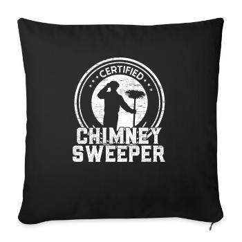 Certified chimney sweep - Sofa pillowcase 17,3'' x 17,3'' (45 x 45 cm) - black - Front