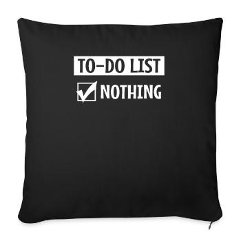 Dicton drôle - Housse de coussin décorative 45 x 45 cm - noir - Devant