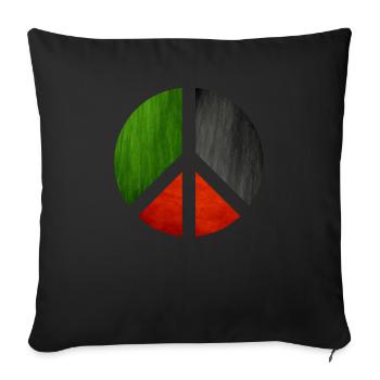 Palestine Peace Fun Gift - Sofa pillowcase 17,3'' x 17,3'' (45 x 45 cm) - black - Front