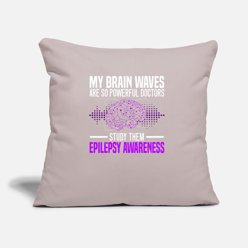 My Brain Waves Are So Powerful Doctors Study Them Sofa pillowcase 17,3'' x 17,3'' (45 x 45 cm)