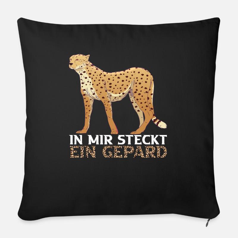 Gepard Leopard Raubkatze Kinder Kostüm - Sofakissenbezug 45 x 45 cm - Schwarz