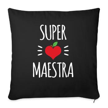 Super Maestra Latina Fun Gift - Sofa pillowcase 17,3'' x 17,3'' (45 x 45 cm) - black - Front