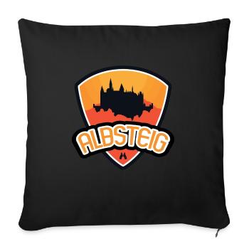 Albsteig - Schwäbische Alb - Sofakissenbezug 45 x 45 cm - Schwarz - Vorne