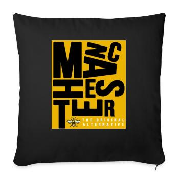 Manchester - Sofa pillowcase 17,3'' x 17,3'' (45 x 45 cm) - black - Front