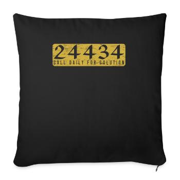 Call Daily For Solution Muslim Islam Quran Mosque - Sofa pillowcase 17,3'' x 17,3'' (45 x 45 cm) - black - Front