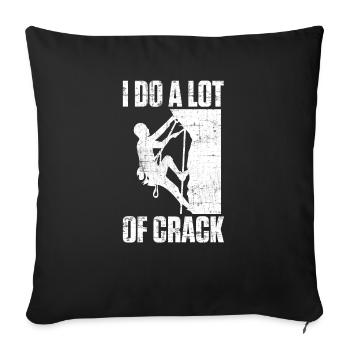 Je fais beaucoup de crack - Housse de coussin décorative 45 x 45 cm - noir - Devant