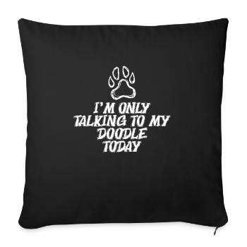 Funny doodle saying Labradoodle Goldendoodle - Sofa pillowcase 17,3'' x 17,3'' (45 x 45 cm) - black - Front