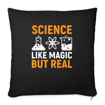 La science comme par magie mais réelle - Housse de coussin décorative 45 x 45 cm - noir - Devant