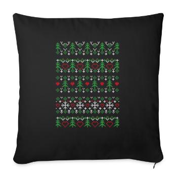 Ornament Pullover hässlicher Pullover - Sofakissenbezug 45 x 45 cm - Schwarz - Vorne