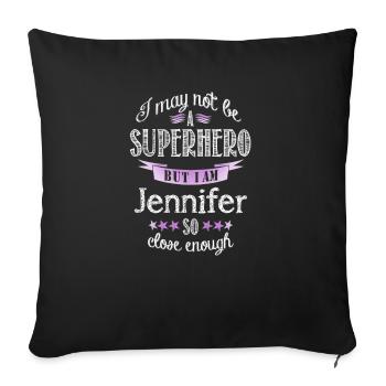 Jennifer - Sofa pillowcase 17,3'' x 17,3'' (45 x 45 cm) - black - Front