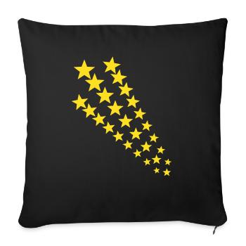 Trendy stars - Sofa pillowcase 17,3'' x 17,3'' (45 x 45 cm) - black - Front