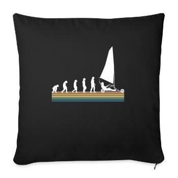 Vintage Retro Evolution Beach Sailor - Sofa pillowcase 17,3'' x 17,3'' (45 x 45 cm) - black - Front