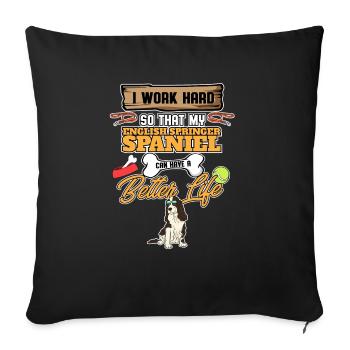 Funny Deutsch Springer Spaniel Lover I Dog Lover I - Sofa pillowcase 17,3'' x 17,3'' (45 x 45 cm) - black - Front
