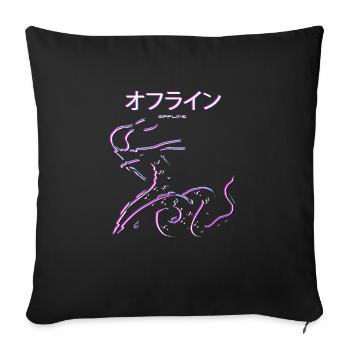 Drache Offline japan Dragon Vaporwave Aesthetic - Sofa pillowcase 17,3'' x 17,3'' (45 x 45 cm) - black - Front