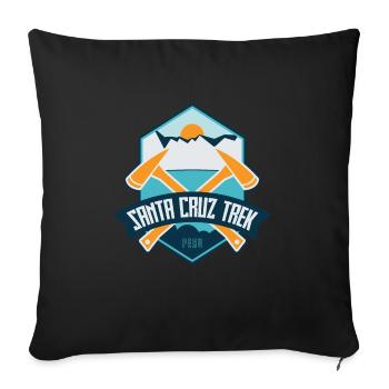 Santa Cruz Trek - Pérou - Housse de coussin décorative 45 x 45 cm - noir - Devant