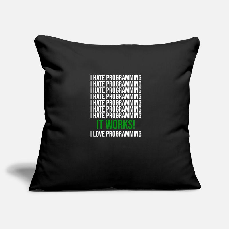 Programming Funny saying for programmers Sofa pillowcase 17,3'' x 17,3'' (45 x 45 cm)