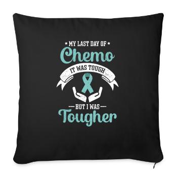 Cancer Chemo Therapy Chemo My Last Day Of Chemo - Sofa pillowcase 17,3'' x 17,3'' (45 x 45 cm) - black - Front