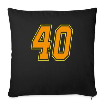 40 - Sofa pillowcase 17,3'' x 17,3'' (45 x 45 cm) - black - Front