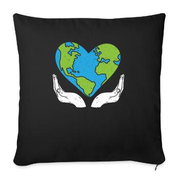 World Peace End Hate International Day Of Peace - Sofa pillowcase 17,3'' x 17,3'' (45 x 45 cm) - black - Front