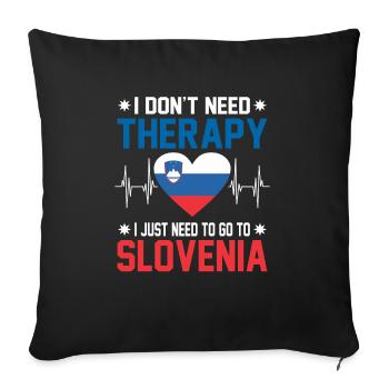 Slowenien Geschenk Slowene - Sofakissenbezug 45 x 45 cm - Schwarz - Vorne