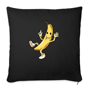 Funny Banana Design Banana Man Banana Costume - Sofa pillowcase 17,3'' x 17,3'' (45 x 45 cm) - black - Front