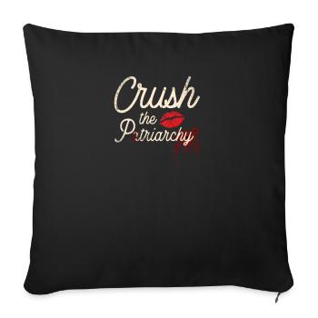 Feminism Design for a Feminist - Sofa pillowcase 17,3'' x 17,3'' (45 x 45 cm) - black - Front