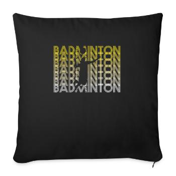 Badminton Badminton Cadeau - Housse de coussin décorative 45 x 45 cm - noir - Devant