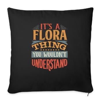 C’est une chose de flore que vous ne comprendriez pas - Flora - Housse de coussin décorative 45 x 45 cm - noir - Devant