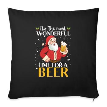 It's The Most Wonderful Time For A Beer Shirt Beer - Sofa pillowcase 17,3'' x 17,3'' (45 x 45 cm) - black - Front