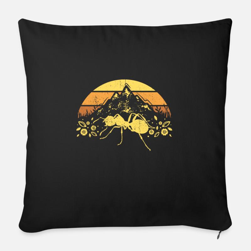 Fourmi - Housse de coussin décorative 45 x 45 cm - noir