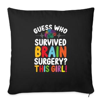 Neurologist Brain Surgery Brain Cancer - Sofakissenbezug 45 x 45 cm - Schwarz - Vorne