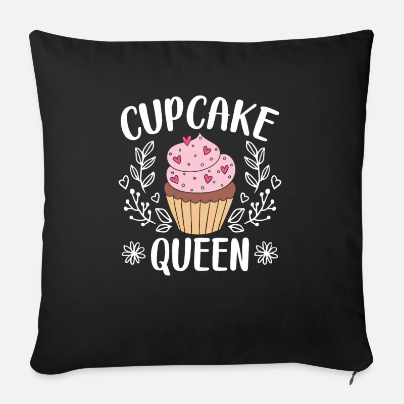 Cupcake Queen - Sofakissenbezug 45 x 45 cm - Schwarz