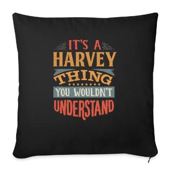 Es ist eine Harvey-Sache, die Sie nicht verstehen würden - - Sofakissenbezug 45 x 45 cm - Schwarz - Vorne