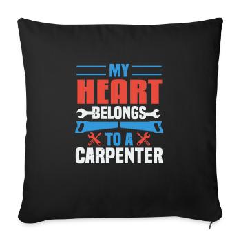 Carpenter Carpenter Carpenter Gift - Sofa pillowcase 17,3'' x 17,3'' (45 x 45 cm) - black - Front
