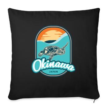 Okinawa – Japan - Sofa pillowcase 17,3'' x 17,3'' (45 x 45 cm) - black - Front