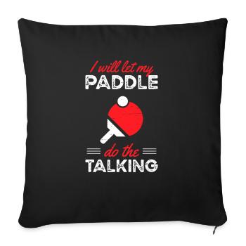 Table Tennis Ping Pong - Sofa pillowcase 17,3'' x 17,3'' (45 x 45 cm) - black - Front