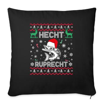 Hecht Ruprecht Lustige Geschenke Weihnachten - Sofakissenbezug 45 x 45 cm - Schwarz - Vorne