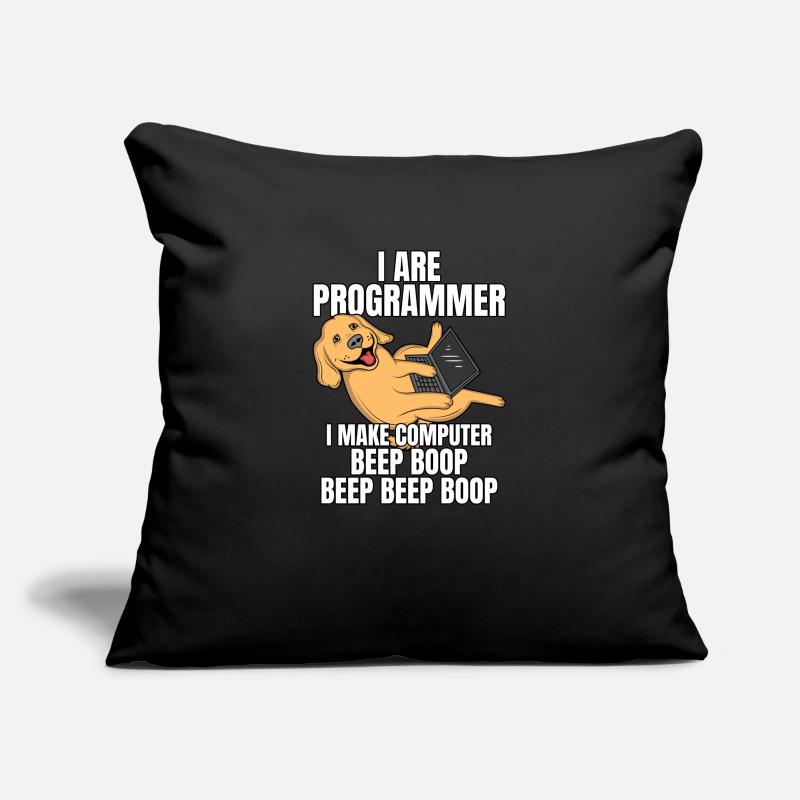I Are Programmer Computer Beep Boop IT Dog Sofa pillowcase 17,3'' x 17,3'' (45 x 45 cm)