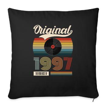 1997 Vintage Birthday Gift Tea Retro Style - Sofa pillowcase 17,3'' x 17,3'' (45 x 45 cm) - black - Front