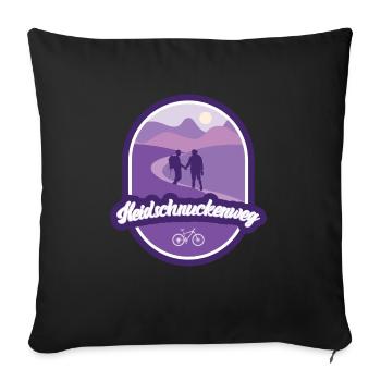 Heidschnuckenweg - Lower Saxony - Sofa pillowcase 17,3'' x 17,3'' (45 x 45 cm) - black - Front