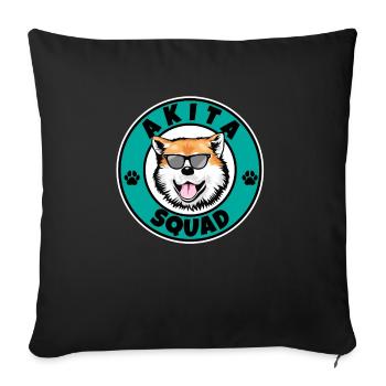 Akita Inu Squad I Dog Lover I Akita Inu - Sofa pillowcase 17,3'' x 17,3'' (45 x 45 cm) - black - Front