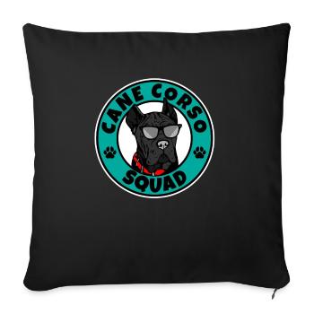 Cane Corso Squad I Dog Lover I Cane Corso - Sofa pillowcase 17,3'' x 17,3'' (45 x 45 cm) - black - Front