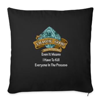 RpG Role Play Pen & Paper - Sofa pillowcase 17,3'' x 17,3'' (45 x 45 cm) - black - Front