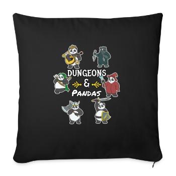 RpG Role Play Pen & Paper - Sofa pillowcase 17,3'' x 17,3'' (45 x 45 cm) - black - Front