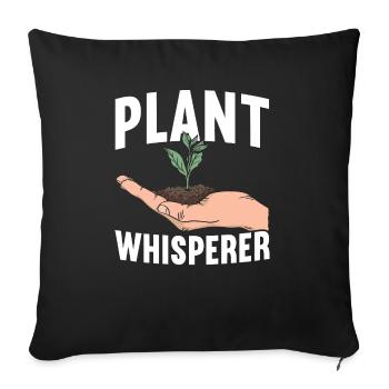 Plant Whisperer Agriculture Farmer Farming - Sofa pillowcase 17,3'' x 17,3'' (45 x 45 cm) - black - Front