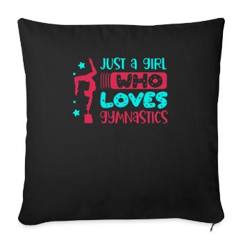 Gymnastique pour un gymnaste - Housse de coussin décorative 45 x 45 cm - noir - Devant