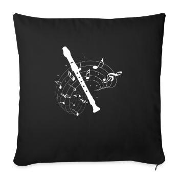 Block Flute Gift - Sofa pillowcase 17,3'' x 17,3'' (45 x 45 cm) - black - Front