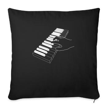 Piano Keys Gift Pianist - Sofa pillowcase 17,3'' x 17,3'' (45 x 45 cm) - black - Front
