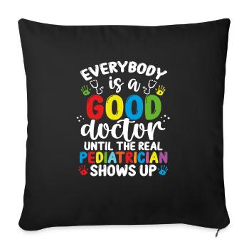 Pediatrician Good Doctor School Kids Pediatrics - Sofakissenbezug 45 x 45 cm - Schwarz - Vorne